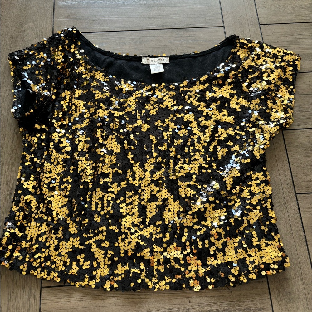 Off the shoulder sequin top
